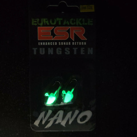 EuroTackle ESR Nano 3.5mm Jig Head White Glow 2pcs