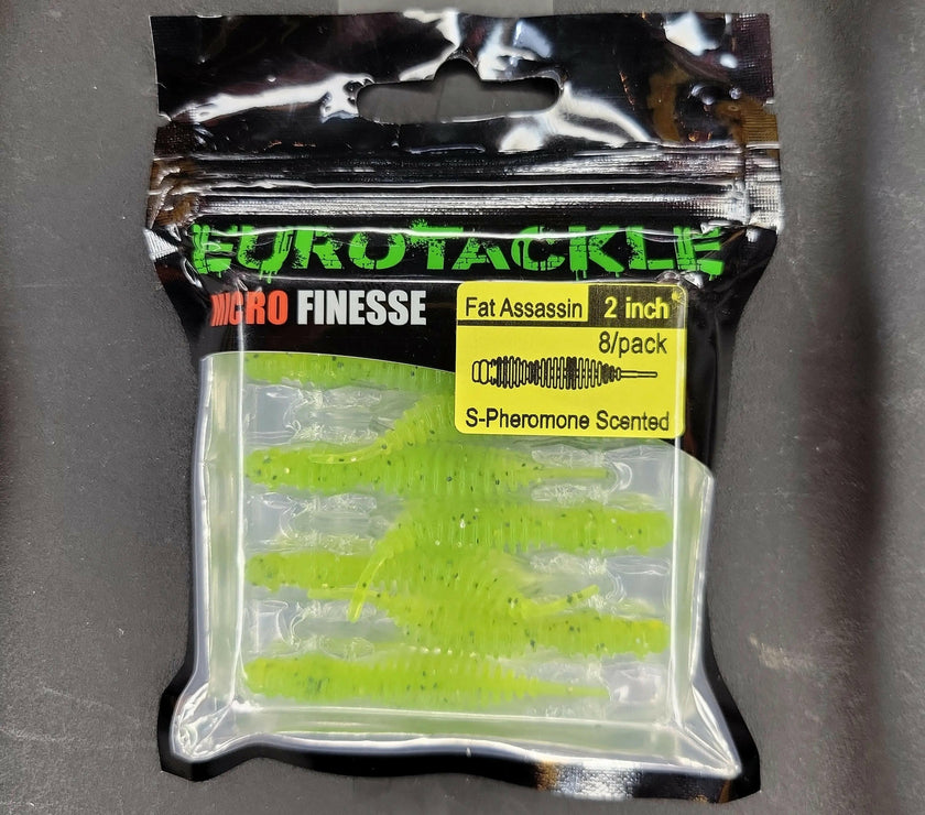 EuroTackle Fat Assasin Bait Chartreuse 8/pk