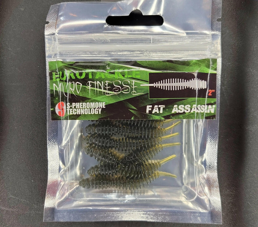 EuroTackle Fat Assasin Bait Green Pumpkin 8/pk