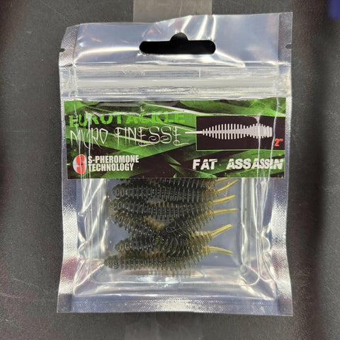 EuroTackle Fat Assasin Bait Green Pumpkin 8/pk