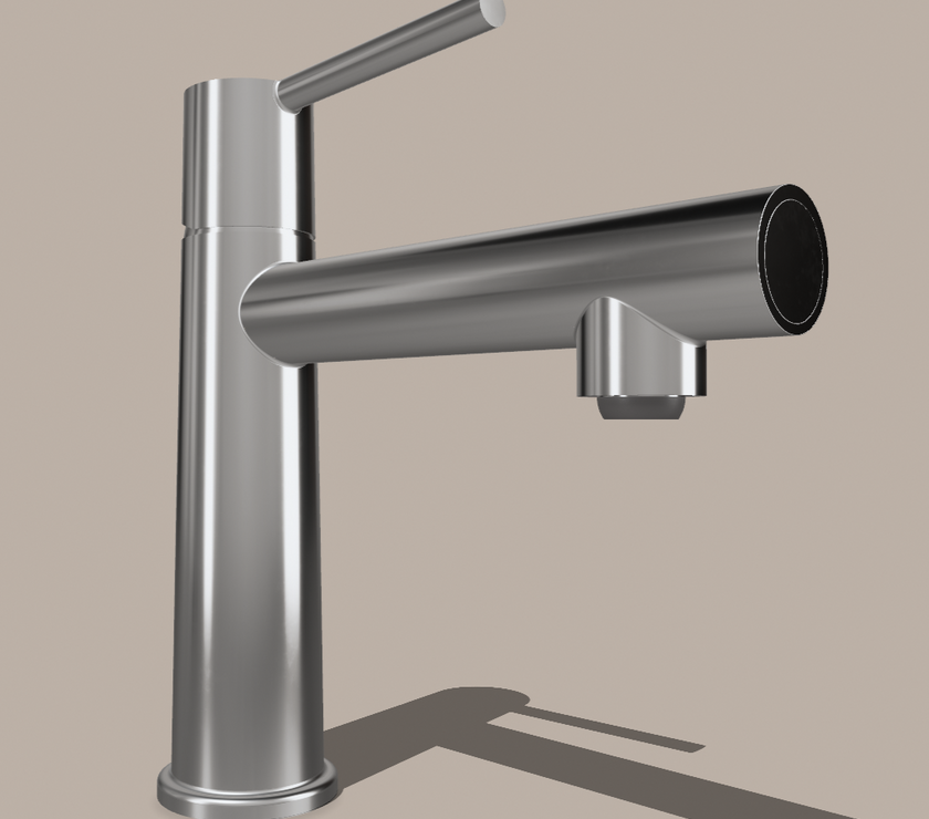 Cylindrix Dual-Flow Bathroom Faucet – Mouthwash Spout, Brass Body