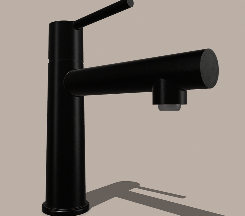Cylindrix Dual-Flow Bathroom Faucet – Mouthwash Spout, Brass Body