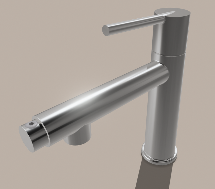 Cylindrix Dual-Flow Bathroom Faucet – Mouthwash Spout, Brass Body