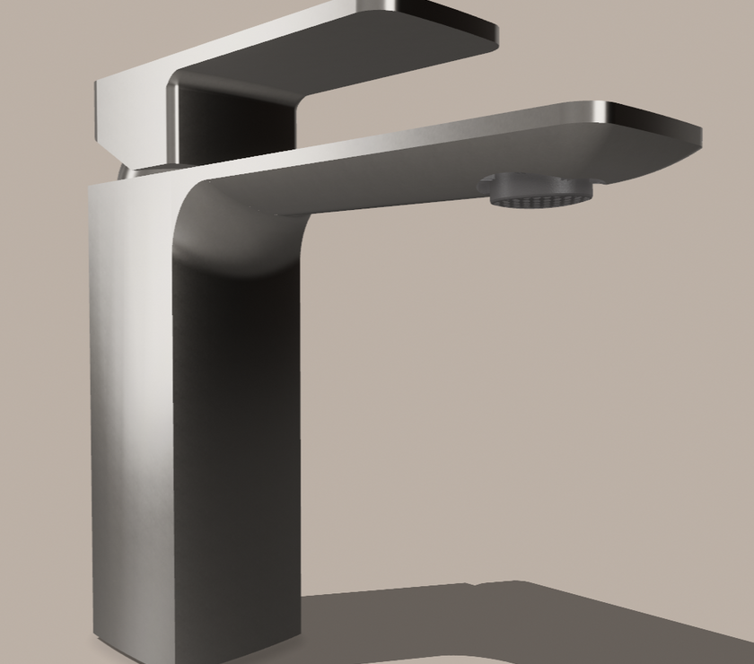 Crestline Brass Bathroom Faucet – Chrome, Black & Nickel with Braided Hoses