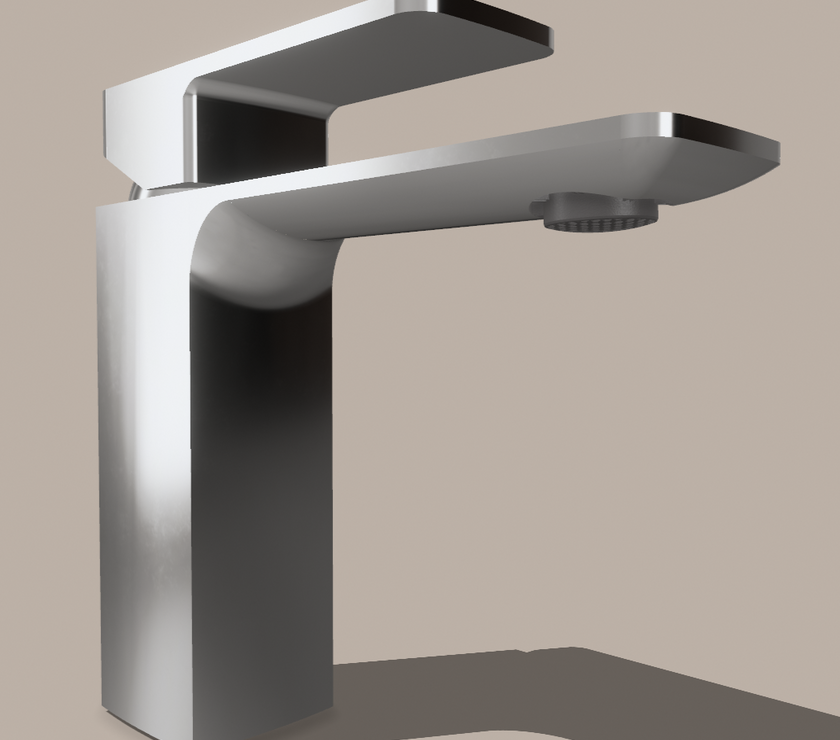 Crestline Brass Bathroom Faucet – Chrome, Black & Nickel with Braided Hoses