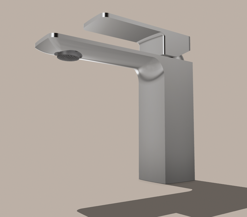 Crestline Brass Bathroom Faucet – Chrome, Black & Nickel with Braided Hoses