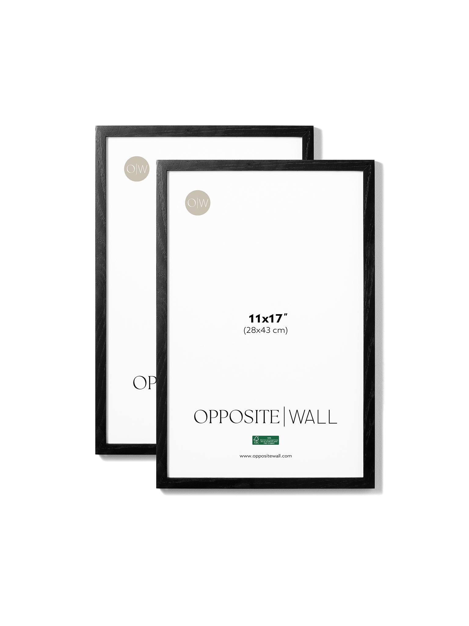 Black Oak Frame (2 Pack), 11x17 in | 28x43 cm Opposite Wall Frame art-noise.myshopify.com black-oak-frame-2-pack-11x17-in-28x43-cm