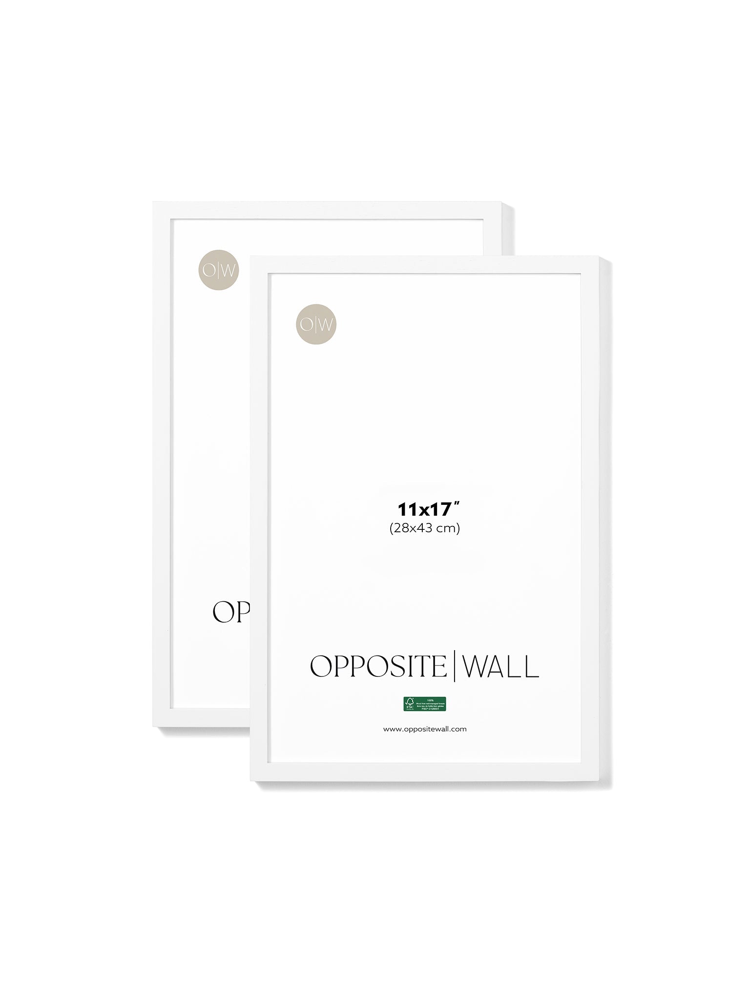 White Oak Frame (2 Pack), 11x17 in | 28x43 cm Opposite Wall Frame art-noise.myshopify.com white-oak-frame-2-pack-11x17-in-28x43-cm