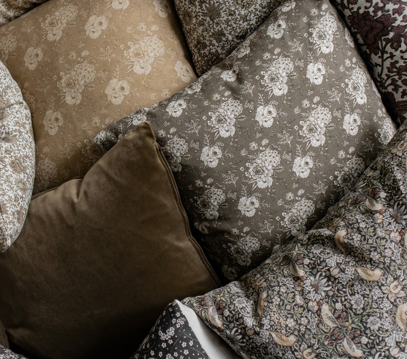 Olive | Velvet Pillow Cover