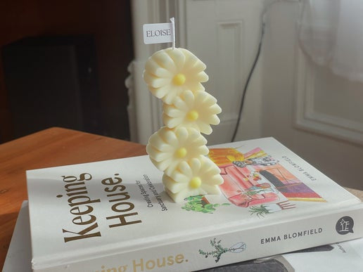 Stacked Daisy Eloise and Oliver Decorative Candle art-noise.myshopify.com stacked-daisy