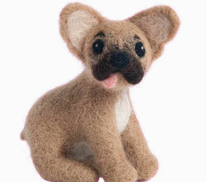 Hawthorn Handmade French Bulldog Mini Needle Felting Kit - Art Noise