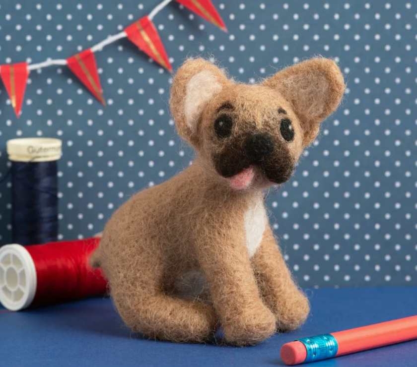 Hawthorn Handmade French Bulldog Mini Needle Felting Kit - Art Noise