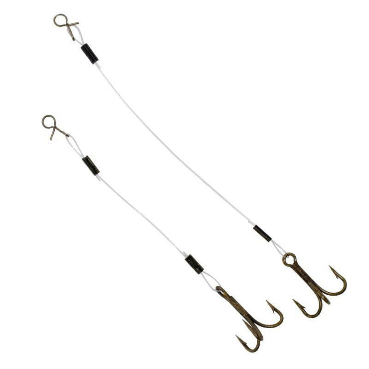 🍁COMPAC Fluorocarbon Stinger Hooks w/Fas Snap connectors.