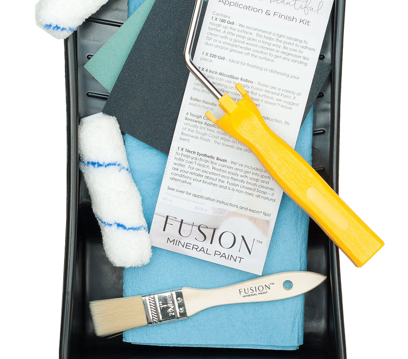 Fusion Mineral Paint Paint Kit (incl. 2 Rollers,2 SandingPads,1"Brush,Tray)