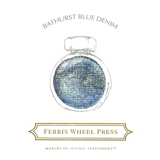 Ferris Wheel Press - 38ml Fountain Pen Ink - Bathurst Blue Denim - Art Noise