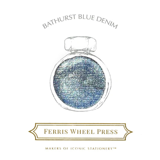Ferris Wheel Press - 38ml Fountain Pen Ink - Bathurst Blue Denim