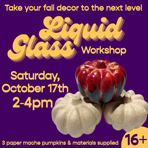Liquid Glass Pumpkin Trio Workshop