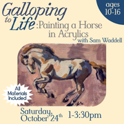 Galloping to Life: Painting a Horse in Acrylics (ages 10 - 16)