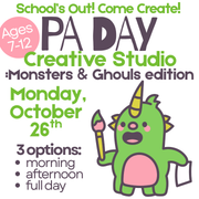 PA Day: Creative Studio (Ages 7-12)