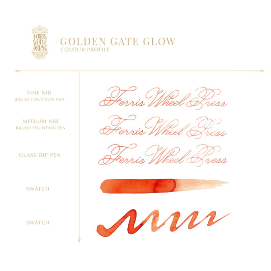 Ferris Wheel Press - Golden Gate Glow - 38mL Ink - Art Noise