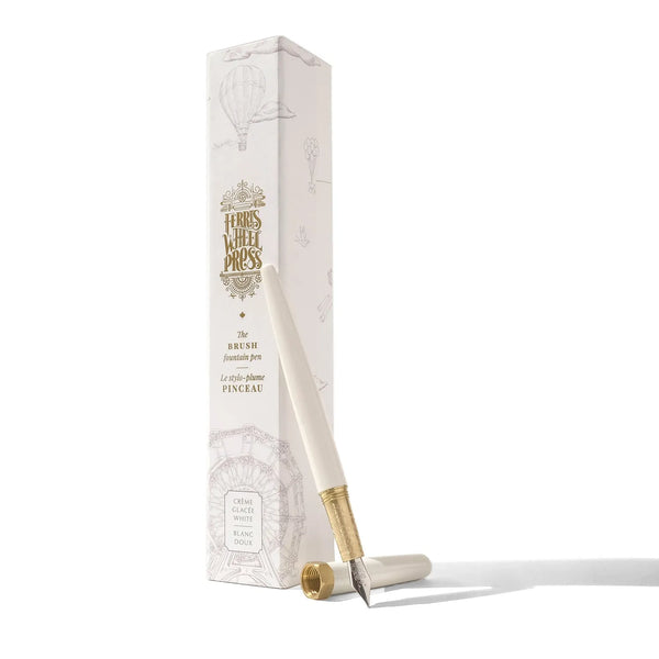 Ferris Wheel Press - Brush Fountain Pen  -  Crème Glacée White