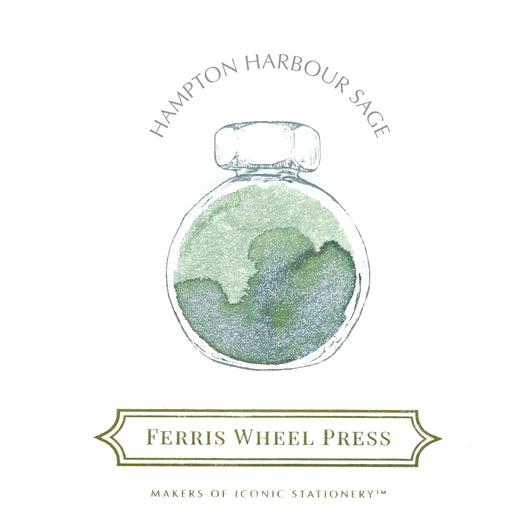Ferris Wheel Press - 38ml Fountain Pen Ink - Hampton Harbour Sage