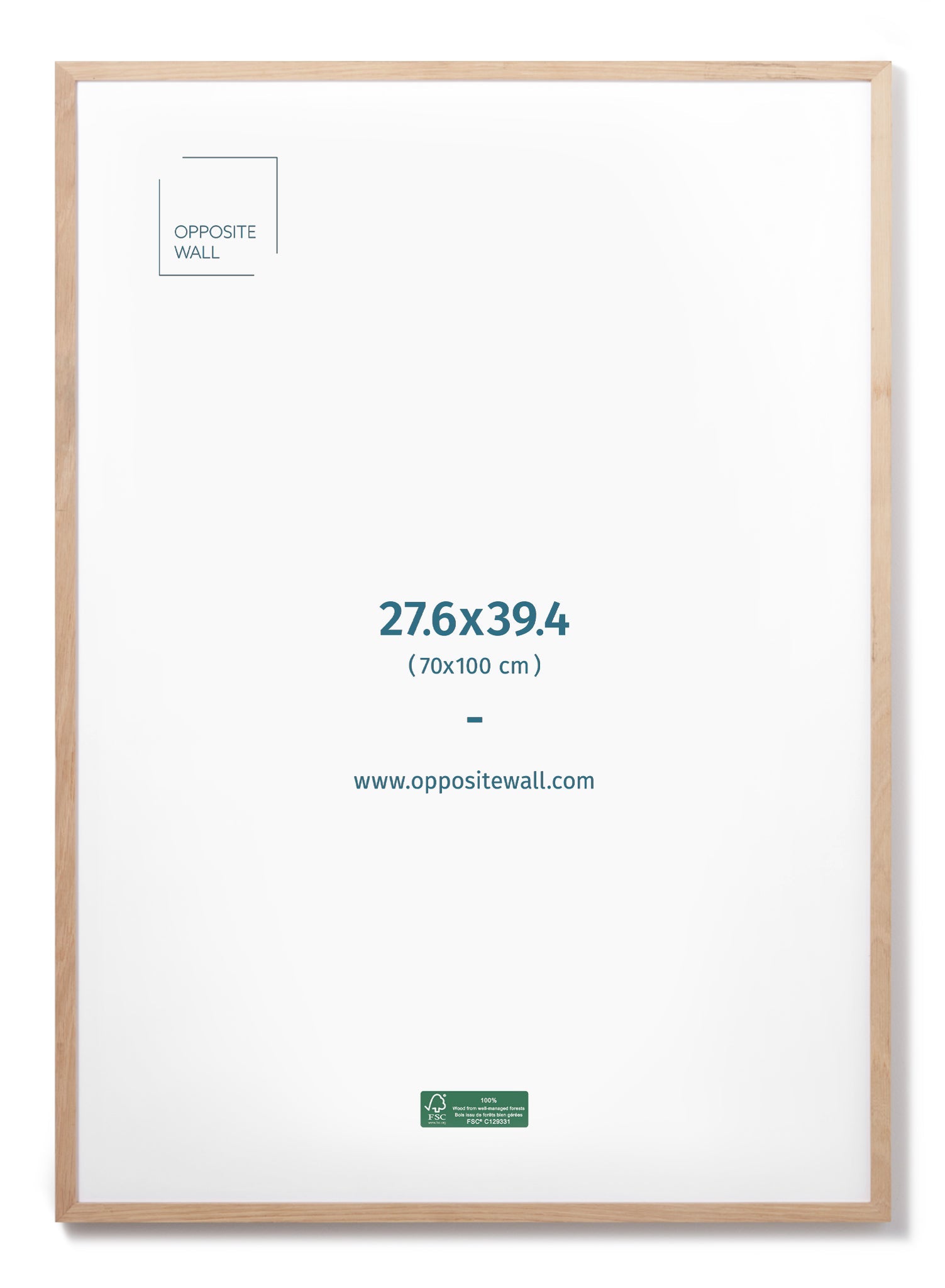 Solid Oak Frame, 28x39 in | 70x100 cm Opposite Wall Frame art-noise.myshopify.com solid-oak-frame-28x39-in-70x100-cm