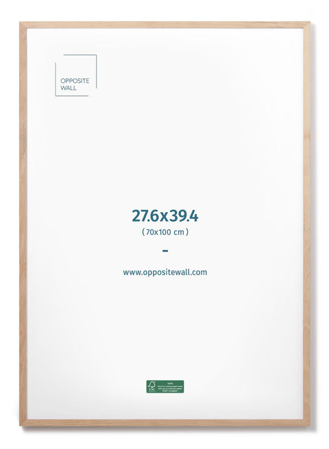 Solid Oak Frame, 28x39 in | 70x100 cm Opposite Wall Frame art-noise.myshopify.com solid-oak-frame-28x39-in-70x100-cm