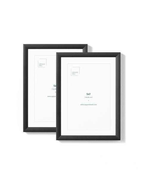 Black Metal Frame (2 Pack), 5x7 in | 13x18 cm Opposite Wall Frame art-noise.myshopify.com black-metal-frame-2-pack-5x7-in-13x18-cm