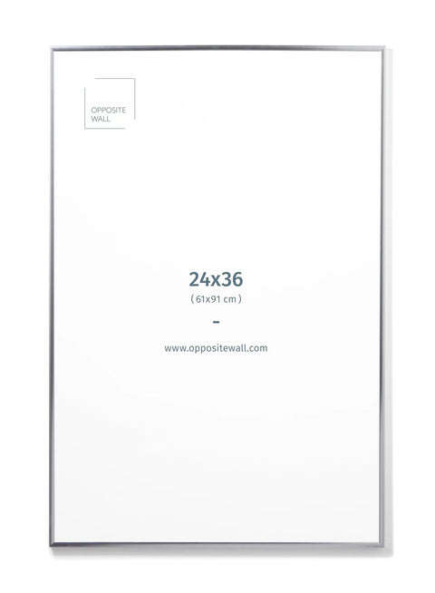 Silver Metal Frame, 24x36 in | 61x91 cm Opposite Wall Frame art-noise.myshopify.com silver-metal-frame-24x36-in-61x91-cm Silver Metal Frame, 24x36 in | 61x91 cm Opposite Wall Frame art-noise.myshopify.com silver-metal-frame-24x36-in-61x91-cm