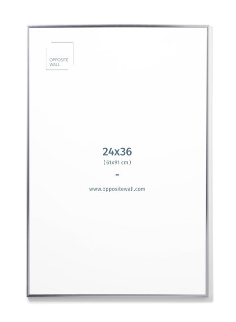 Silver Metal Frame, 24x36 in | 61x91 cm Opposite Wall Frame art-noise.myshopify.com silver-metal-frame-24x36-in-61x91-cm