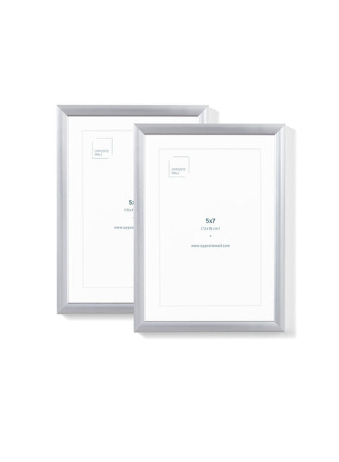 Silver Metal Frame (2 Pack), 5x7 in | 13x18 cm