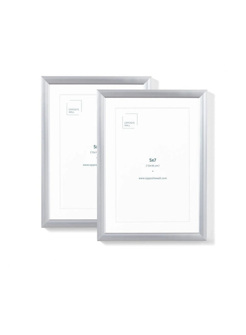 Silver Metal Frame (2 Pack), 5x7 in | 13x18 cm Opposite Wall Frame art-noise.myshopify.com silver-metal-frame-2-pack-5x7-in-13x18-cm Silver Metal Frame (2 Pack), 5x7 in | 13x18 cm Opposite Wall Frame art-noise.myshopify.com silver-metal-frame-2-pack-5x7-in-13x18-cm