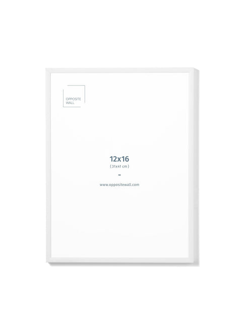 White Metal Frame, 12x16 in | 31x41 cm Opposite Wall Frame art-noise.myshopify.com white-metal-frame-12x16-in-31x41-cm