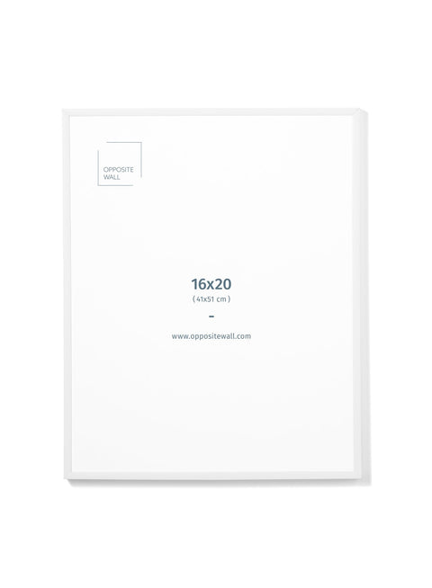 White Metal Frame, 16x20 in | 41x51 cm Opposite Wall Frame art-noise.myshopify.com white-metal-frame-16x20-in-41x51-cm