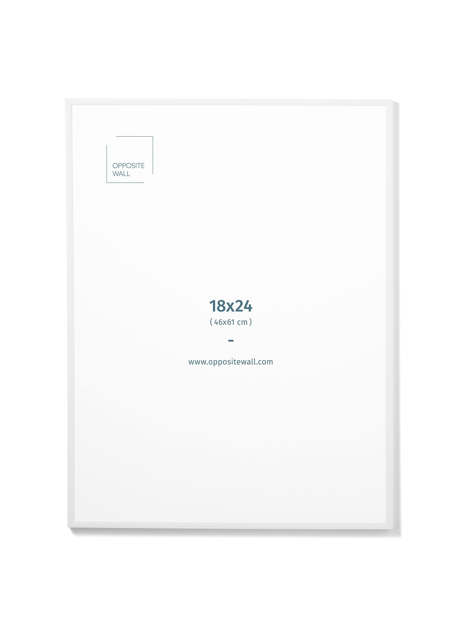 White Metal Frame, 18x24 in | 46x61 cm Opposite Wall Frame art-noise.myshopify.com white-metal-frame-18x24-in-46x61-cm