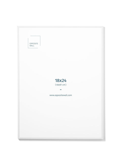 White Metal Frame, 18x24 in | 46x61 cm Opposite Wall Frame art-noise.myshopify.com white-metal-frame-18x24-in-46x61-cm