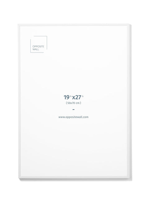 White Metal Frame, 19¾x27½ in | 50x70 cm