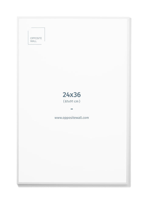 White Metal Frame, 24x36 in | 61x91 cm Opposite Wall Frame art-noise.myshopify.com white-metal-frame-24x36-in-61x91-cm