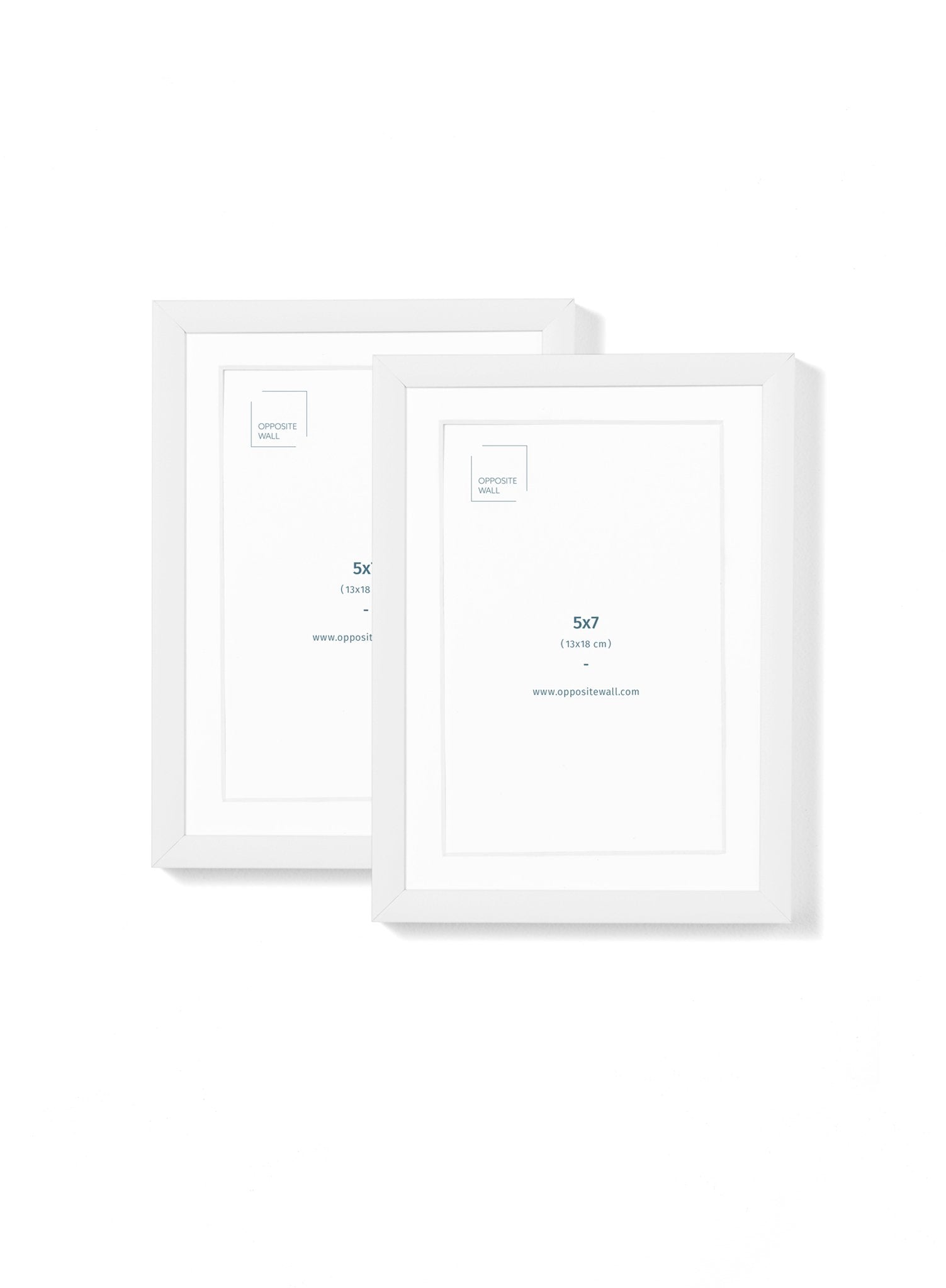 White Metal Frame (2 Pack), 5x7 in | 13x18 cm Opposite Wall Frame art-noise.myshopify.com white-metal-frame-2-pack-5x7-in-13x18-cm