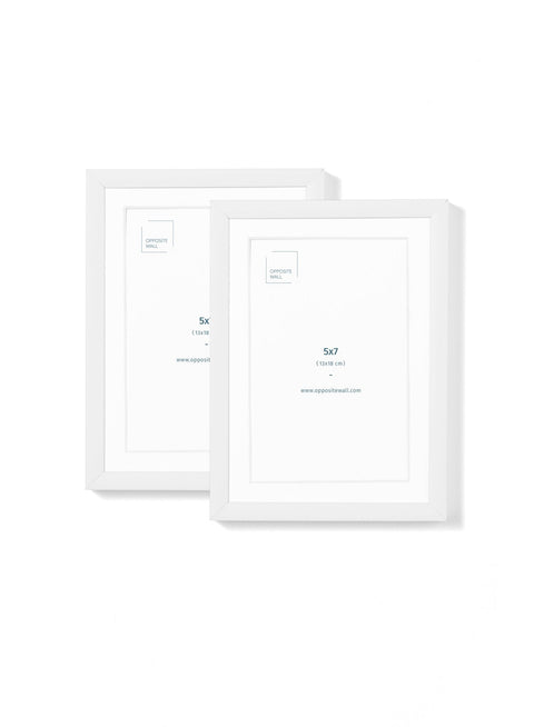 White Metal Frame (2 Pack), 5x7 in | 13x18 cm Opposite Wall Frame art-noise.myshopify.com white-metal-frame-2-pack-5x7-in-13x18-cm