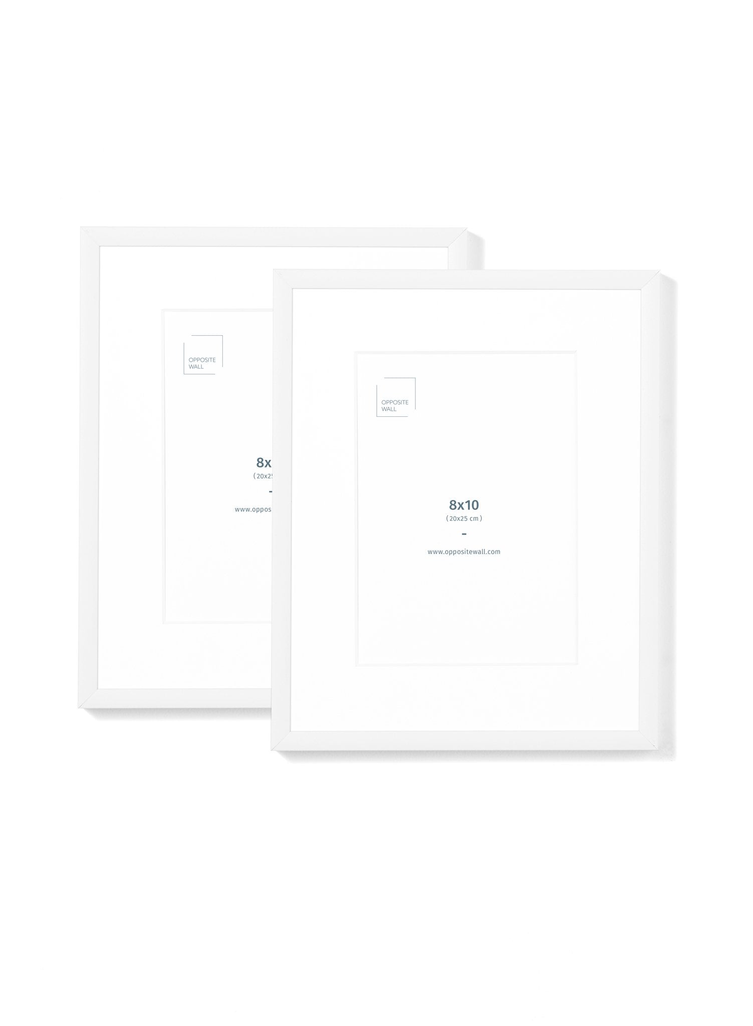 White Metal Frame (2 Pack), 8x10 in | 20x25 cm Opposite Wall Frame art-noise.myshopify.com white-metal-frame-2-pack-8x10-in-20x25-cm
