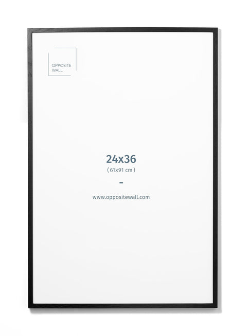 Black Oak Frame With Glass, 24x36 in | 61x91 cm Opposite Wall Frame art-noise.myshopify.com black-oak-frame-with-glass-24x36-in-61x91-cm