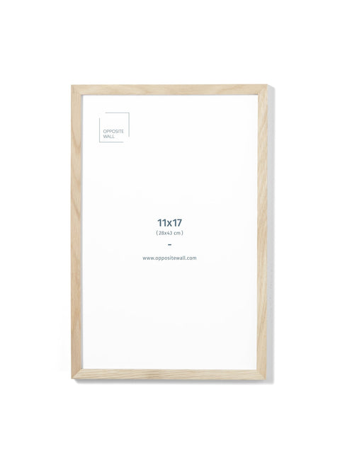 Solid Oak Frame, 11x17 in | 28x43 cm