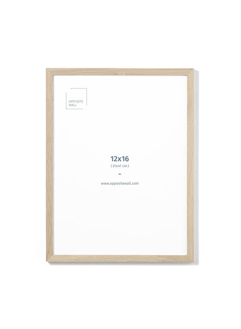 Solid Oak Frame With Glass, 12x16 in | 31x41 cm