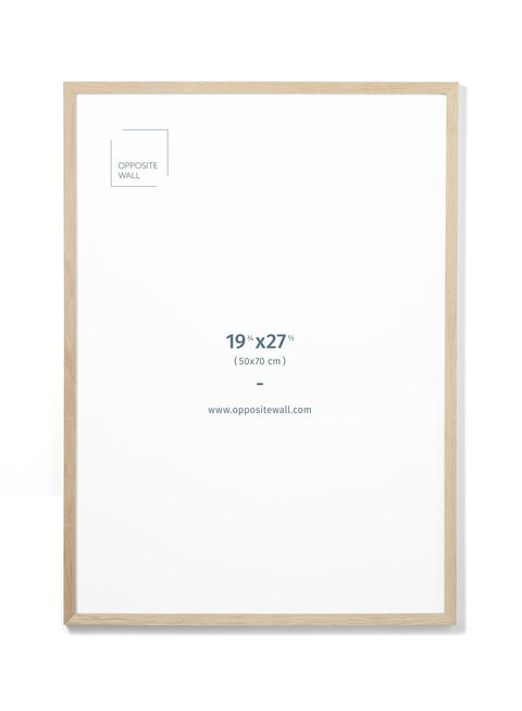 Solid Oak Frame With Glass, 19¾x27½ in | 50x70 cm