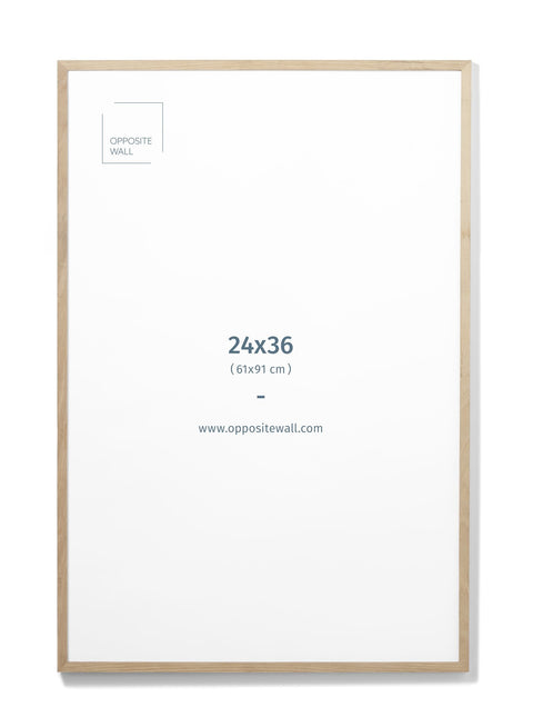 Solid Oak Frame, 24x36 in | 61x91 cm Opposite Wall Frame art-noise.myshopify.com solid-oak-frame-24x36-in-61x91-cm