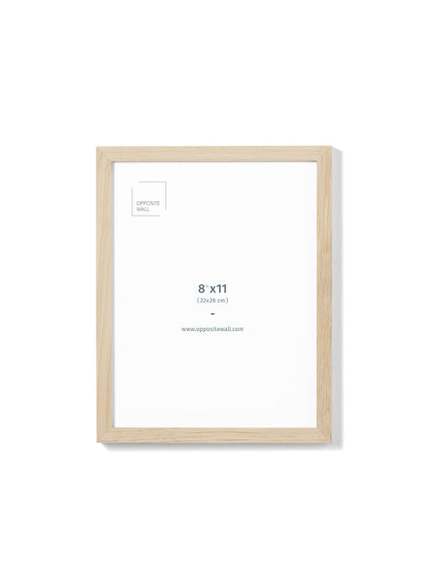 Solid Oak Frame, 8.5x11 in | 22x28 cm Opposite Wall Frame art-noise.myshopify.com solid-oak-frame-8-5x11-in-22x28-cm