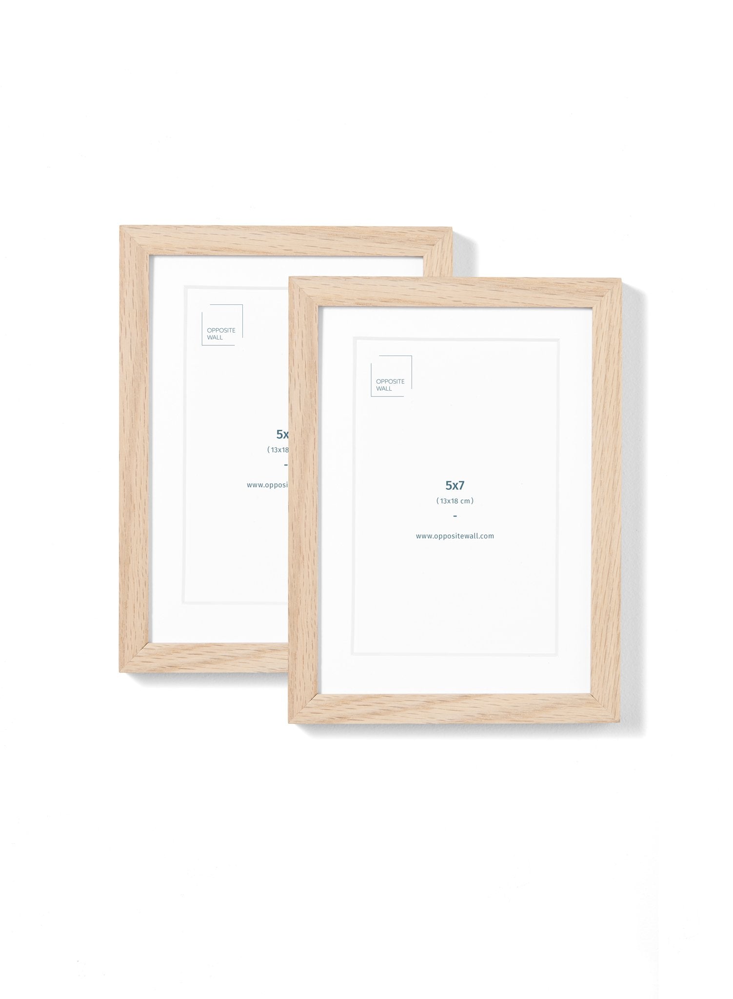 Solid Oak Frame (2 Pack), 5x7 in | 13x18 cm Opposite Wall Frame art-noise.myshopify.com solid-oak-frame-2-pack-5x7-in-13x18-cm