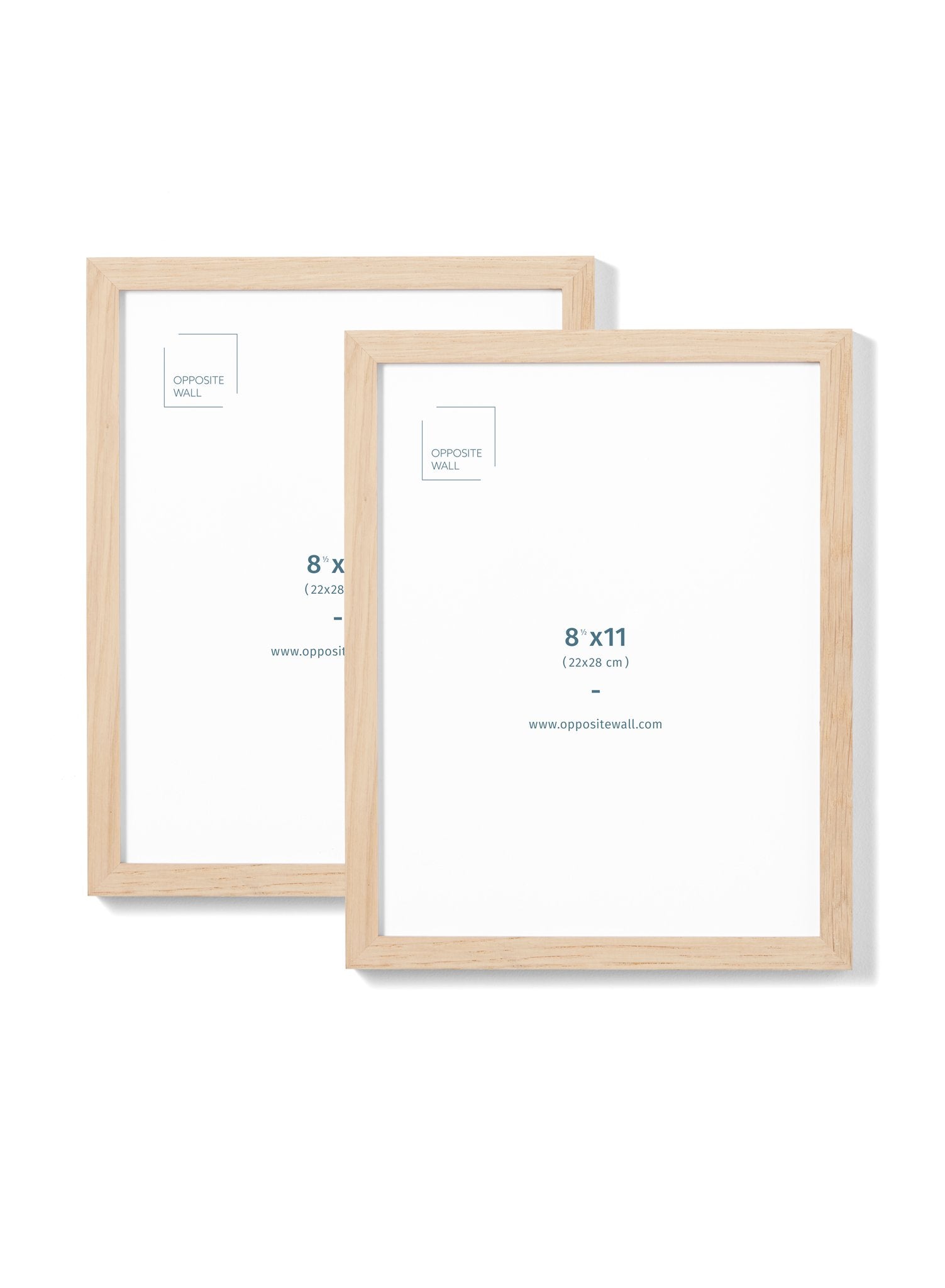 Solid Oak Frame (2 Pack), 8.5x11 in | 22x28 cm Opposite Wall Frame art-noise.myshopify.com solid-oak-frame-2-pack-8-5x11-in-22x28-cm